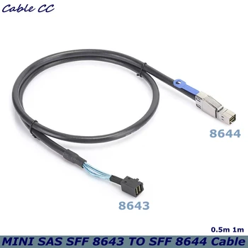 0,5 м 1 м Внешний HD Mini SAS 3,0 SFF 8644 к Mini SAS SFF 8643 HD 36PIN Кабель 12 Гбит/с Серверный кабель для внешнего жесткого диска