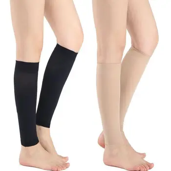 1 пара, средство от варикозного расширения вен, облегчение усталости, грелка для ног, Компрессионный носок с рукавом до икр, Длинный чулок, эластичный носок для поддержки голени