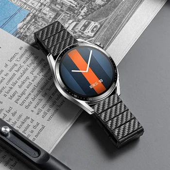 20-22 мм Магнитный ремешок из Углеродного волокна для Samsung Galaxy Watch 5/4 40 мм 44 мм 5pro 45 мм Luxry Браслет для Huawei Watch 4/4pro GT3