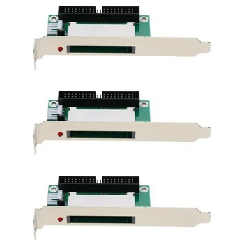 3X 40-контактный конвертер Cf Compact Flash Card в 3,5 Ide Адаптер Pci Кронштейн Задняя панель