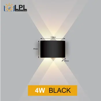 4 Вт Светодиодный настенный светильник Алюминиевый Наружный IP65 Водонепроницаемый настенный светильник для дома, лестницы, спальни, прикроватной тумбочки, ванной комнаты, освещения коридора