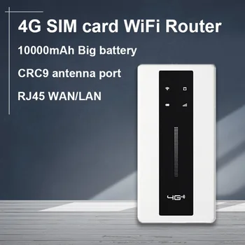 4G SIM-карта wifi маршрутизатор 10000 мАч Большая батарея lte модем дорожный карманный MIFI точка доступа Порт RJ45 CRC9 антенна порт портативный WiFi