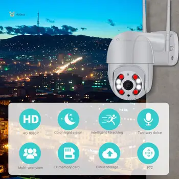 Ai Human Detection Всепогодная Wifi-камера 1080p ИК-камера домашней безопасности Беспроводная камера для умного дома с двусторонним звуком