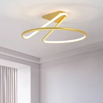 AiPaiTe современные потолочные светильники в форме летающей тарелки белого/черного/золотого цвета для гостиной, столовой, спальни, светодиодный акриловый потолок