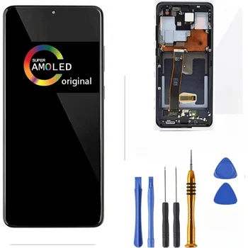 Amoled ЖК-дисплей для Samsung Galaxy S20 Ultra 5G Дигитайзер Сенсорный экран В Сборе Замена ЖК-дисплея 6,9 дюйма G988 G988A G988F P R