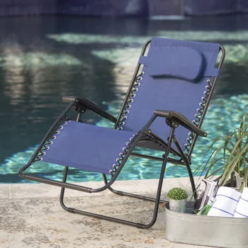 Caravan Sports Негабаритный стул с нулевой гравитацией - Синий пляжный стул, уличный стул, Складной Стул, Походный стул, портативный стул