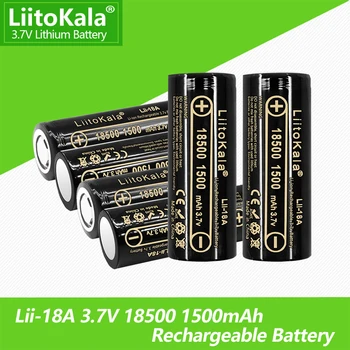 LiitoKala Lii-18A 18500 1500 мАч, аккумуляторная батарея 18500, аккумулятор 3,7 В для ресниц, Оптовая продажа, безопасный литий-ионный