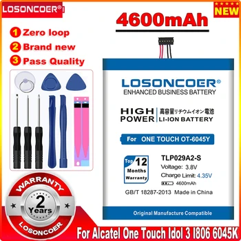 LOSONCOER TLP029A2-S 4600 мАч TLP029A2 Аккумулятор для Alcatel One Touch Idol 3 I806 6045K TLp029AJ Pop 3 5,5 