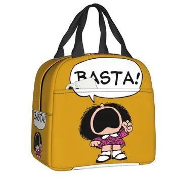 Mafalda Basta, термоизолированная сумка для ланча, Переносной контейнер для ланча с героями мультфильмов Quino Argentina, для школьников, коробка для хранения продуктов