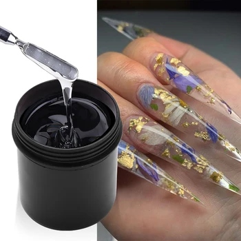MSHARE Самовыравнивающийся гель для наращивания ногтей, супер прозрачные инкапсулированные ногти, 5 унций 142 г, тонкий УФ-светодиод для ногтей