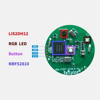 NRF52810 3-Осевой Датчик Акселерометра 2,4 ГГц BLE 5,0 Модуль Bluetooth с Низким Энергопотреблением Радиочастотный Модуль Внутренний Позиционирующий Маяк