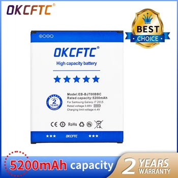 OKCFTC 5200 мАч EB-BJ700BBC Аккумулятор для Samsung GALAXY J7 2015 J7009 J7008 J700F SM-J7008 J7000 J700 ON7 G6000