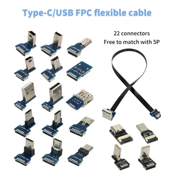 USB3.1 Разъемы TypeC для мужчин и женщин, USB-штекер, Электрические клеммы, Сварочный кабель для передачи данных 