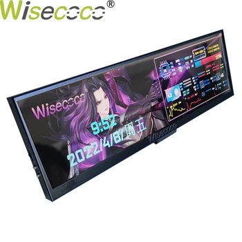 Wisecoco 12,6 Дюймов 1920 × 515 RGB 157PPI Портативный Чехол Для Монитора Sub GPU Экран IPS Дополнительный Дисплей OSD Наушники постоянного тока Aida64