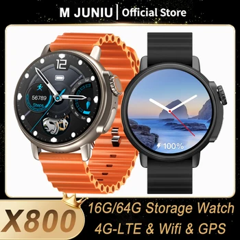 X800 Смарт-Часы 1,52 дюймов 360*360 Экран 4G Сеть Bluetooth Вызов Wifi 700 мАч IP67 Водонепроницаемый Пульсометр GPS Tracket Smartwatch