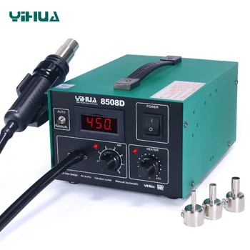 YIHUA 8508D паяльная станция для защиты от горячего воздуха ESD, мембранный насос, мощный поток воздуха