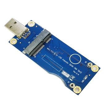 Адаптер Mini PCI-E к USB Со слотом для SIM-карты для модуля WWAN LTE, карта Mini PCIE к настольному ПК USB 2.0, Поддержка SIM-карты 6Pin 8Pin