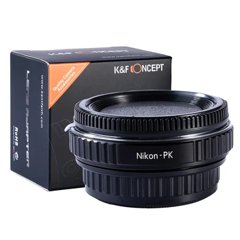 Адаптер для объектива K & F Concept Для Nikon F AI AIS D со стеклянным креплением объектива к камере Pentax K K1II K3III K2 K5