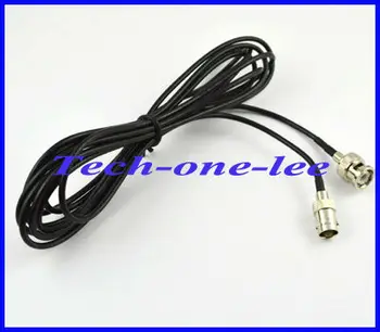 Бесплатная доставка, 1 шт., удлинительный кабель BNC, штекер BNC, разъем для подключения адаптера, удлинительный кабель с косичкой RG174 3 М