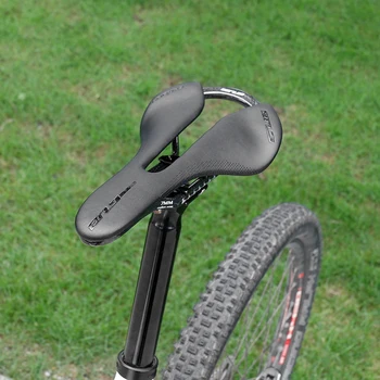 Велосипедное сиденье Легкая подушка для велосипедного седла из углеродного волокна с чехлом из микрокожи для Mtb Шоссейного Велосипеда Горный Велосипед 2022 Новинка