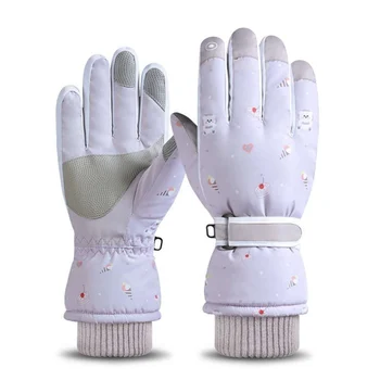 Водонепроницаемые лыжные перчатки, зимние теплые зимние перчатки Thinsulate, перчатки для сноуборда из ТПУ, перчатки для катания на лыжах, Сноубординг, сенсорный экран, Дышащий