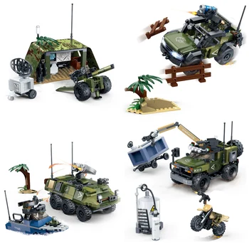 Военный автомобиль, радар, командный пункт, Ракетная установка, Грузовик, танковая броня, армейская модель, Наборы строительных блоков, игрушка для детей, подарок мальчику