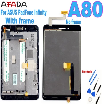 Для Asus PadFone 3 Infinity T005 A80 ЖК-дисплей с сенсорным экраном, дигитайзер в сборе с рамкой Для Asus a80 LCD