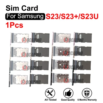 Для Samsung Galaxy S23 Plus S23 + Ultra S23U Лоток для одной Sim-карты, Слот для держателя Двух Sim-карт, Запасная Часть