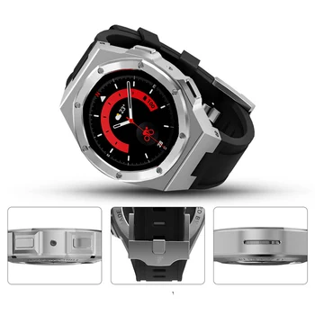 для Samsung Galaxy Watch 4/5/5 Pro, комплект для модификации сплава премиум-класса, защитный чехол, ремешок 44 мм, 45 мм, 46 мм