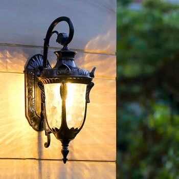 Европейский уличный настенный светильник в американском стиле Ретро, наружный светильник, водонепроницаемые садовые фонари