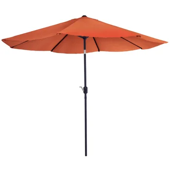 Зонт для патио с легким поворотом и автоматическим наклоном Уличный настольный зонт 10 футов от Pure Garden (оранжевый)