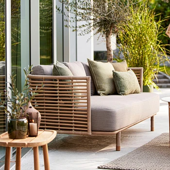 Индивидуальный открытый ротанговый диван для отдыха во дворе, открытый балкон, ротанговое кресло, солнцезащитный крем, водонепроницаемая солнечная комната B & B