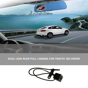 Камера заднего вида автомобиля Двойная камера С широким углом обзора 720P HD Цветная CCD Водонепроницаемая камера заднего вида автомобиля Прямая поставка