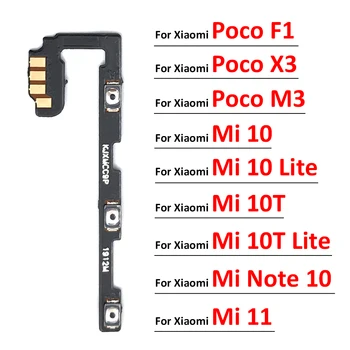 Кнопка Включения-выключения звука Гибкий кабель Для Xiaomi Mi 9T 10 10T 11 Pro Lite/Mi Note 10 Pro/Poco X3 M3 F1 F2 Pro