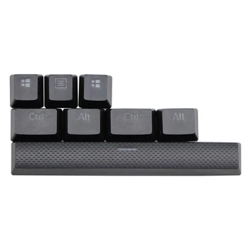 Колпачки для клавиш PBT для Corsair K65, K70, K95 для Logitech G710 + Механическая игровая клавиатура, Колпачки для клавиш с подсветкой для Cherry MX (черный)
