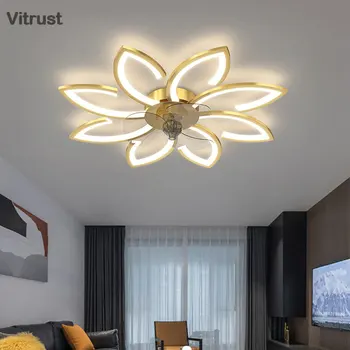 Модная потолочная вентиляторная лампа для спальни, Низкопрофильный потолочный вентилятор для спальни, кухни, гостиной