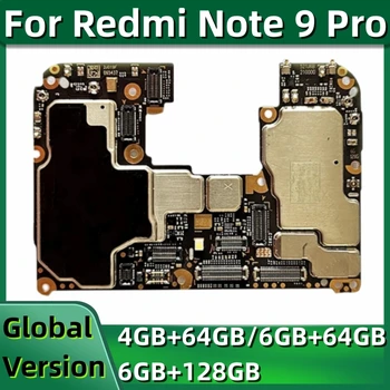 Модуль печатной платы материнской платы для Xiaomi Redmi Note 9 Pro, 64 ГБ, 128 ГБ ПЗУ, Оригинальная разблокированная материнская плата, процессор Snapdragon 720G