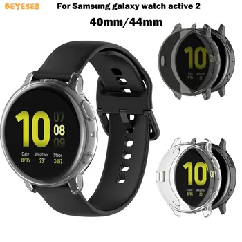 Мягкий силиконовый чехол для Samsung Galaxy Watch Active 2 40/44 мм, сменный протектор для смарт-часов, полное покрытие экрана