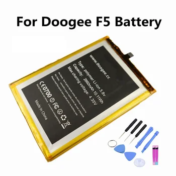 Новый 100% оригинальный аккумулятор 2660 мАч F5 для резервного копирования телефона Doogee F5 Bateria, высококачественные сменные батареи + инструменты