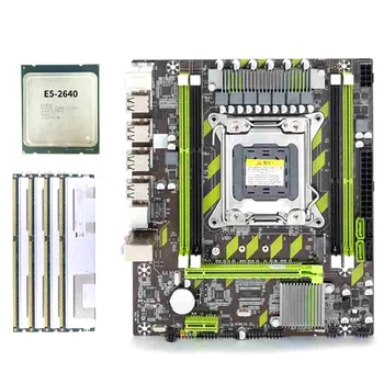 Новый набор материнских плат Xeon E5 2640, процессор E5-2640 с LGA2011, 4 шт. X 4 ГБ = 16 ГБ памяти DDR3 RAM PC3 10600R 1333 МГц