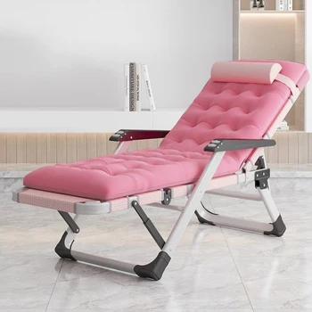 Пляжное кресло для домашнего отдыха с откидной спинкой, раскладная кровать для сна, простая офисная раскладная кровать
