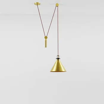 Подвесной светильник из золотистого металла, современный Светильник, Роскошный Креативный подвесной светильник для ресторана, бара, спальни, отеля