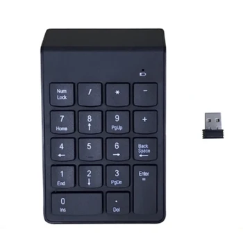 Портативная маленькая беспроводная цифровая клавиатура 2,4 ГГц с USB-приемником Водонепроницаемая клавиатура для ноутбука, планшета, офисного компьютера