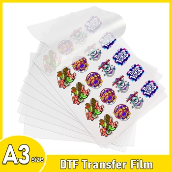 ПЭТ-пленка A3 DTF Для печати футболок Для DTF принтера R1390 L1800 DX5 XP600 ПЭТ-пленка Для DTF чернил A3 DTF Трансферной печатной машины