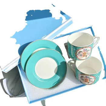 Роскошный Керамический набор Кофейных чашек и блюдец, Скандинавские ретро-Фарфоровые Кофейные Кружки, Креативные Чашки для Эспрессо, Бытовые Чайные чашки
