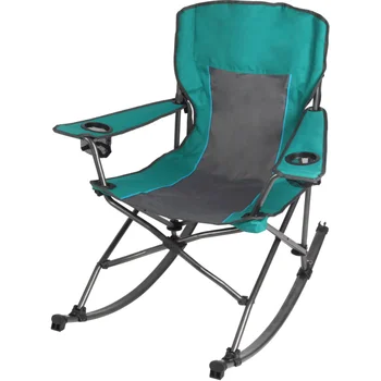 Складное Комфортное Походное кресло-качалка, зеленый, вместимость 300 фунтов, Уличная мебель для взрослых