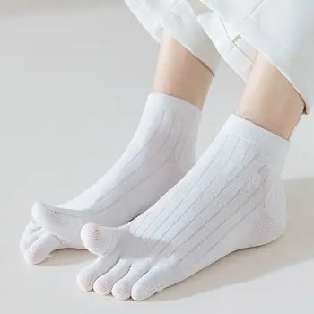 Спортивные носки на щиколотке с пятью пальцами, хлопчатобумажные мужские дышащие формирующие носки с защитой от трения, без носков