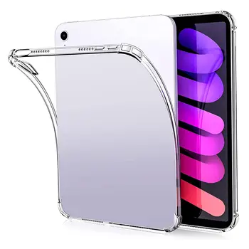 чехол для iPad Mini 6 6-го поколения 2021 Ультратонкая Прозрачная Задняя Крышка из Мягкого ТПУ для iPad Mini 6 8,3-Дюймовый Прозрачный Чехол