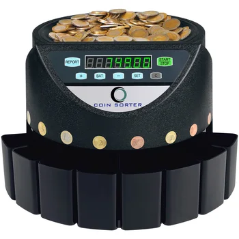 Электронный автоматический счетчик монет евро, 300 шт./мин, машина для подсчета монет, сортировщик