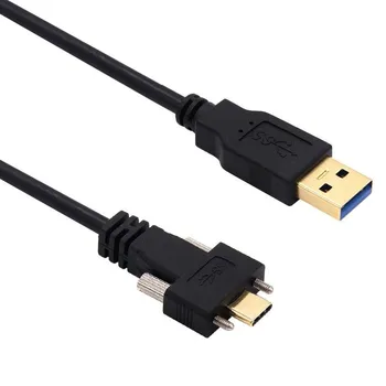 1 М USB 3.0 A Штекер к USB 3.1 Type C USB-C Type-C с двумя винтами, Фиксирующими штекерный кабель для передачи данных Стандартный Тип USB3.0 Для крепления на панели